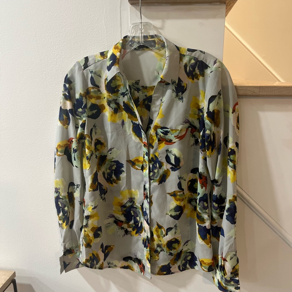 Floral Button-Up Blouse
